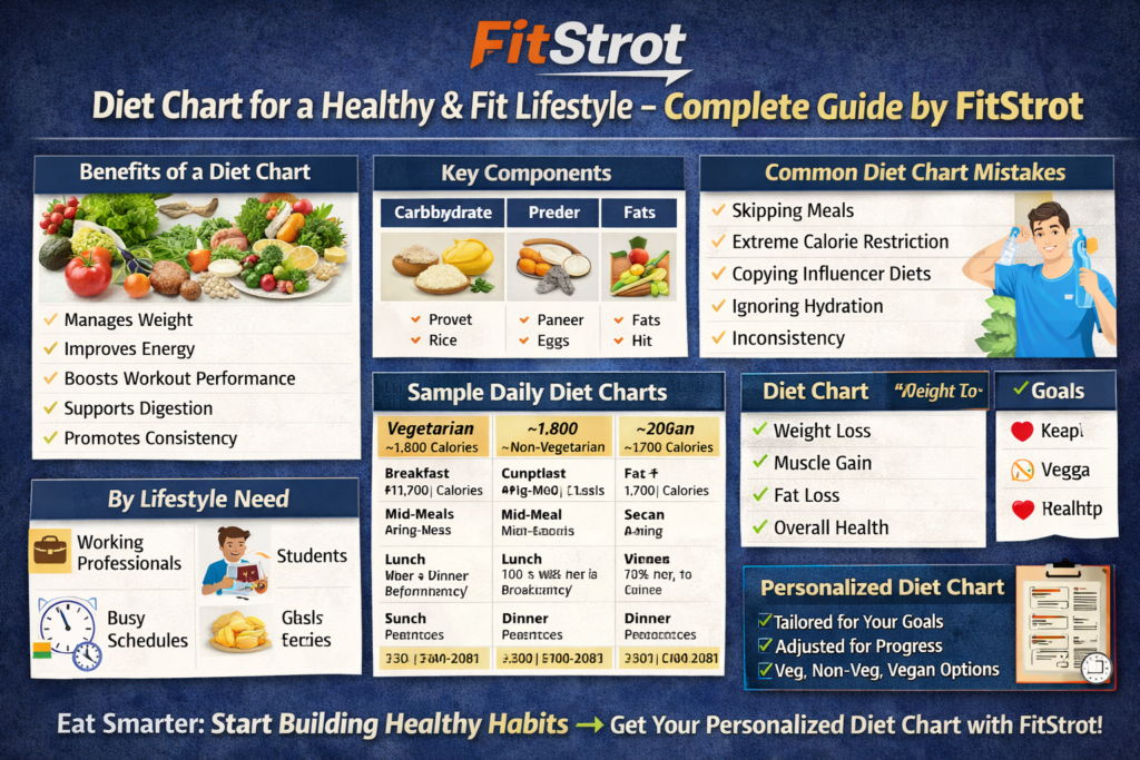 Personalized diet chart for weight loss and muscle gain by FitStrot