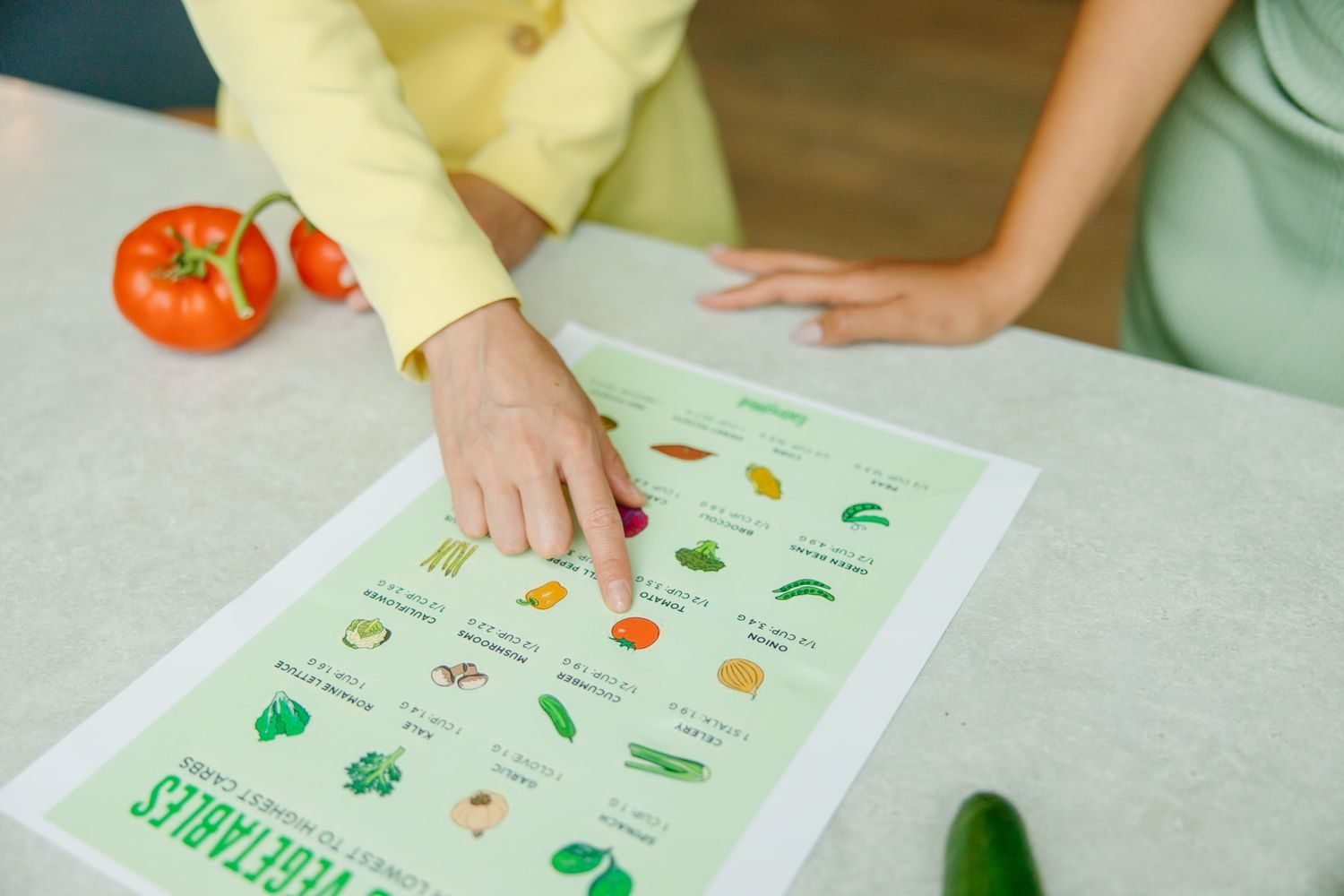 Woman planning weekly menopause-friendly meals with protein, fiber, and calcium-rich foods