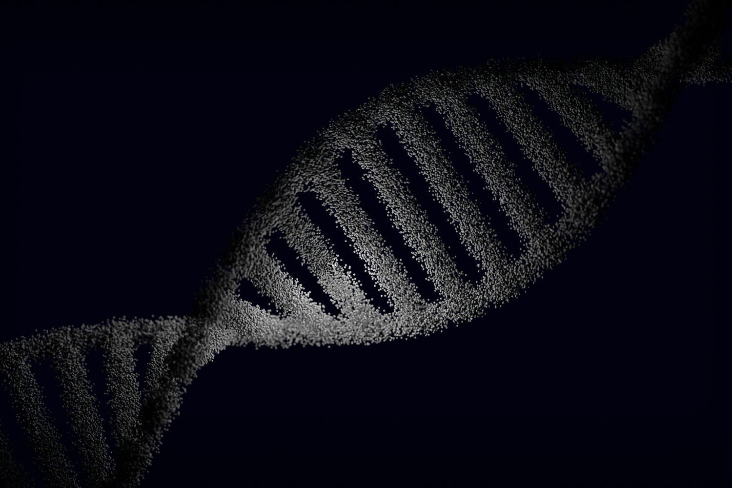 Illustration of a DNA strand next to a coffee bean representing genetic variation in caffeine metabolism