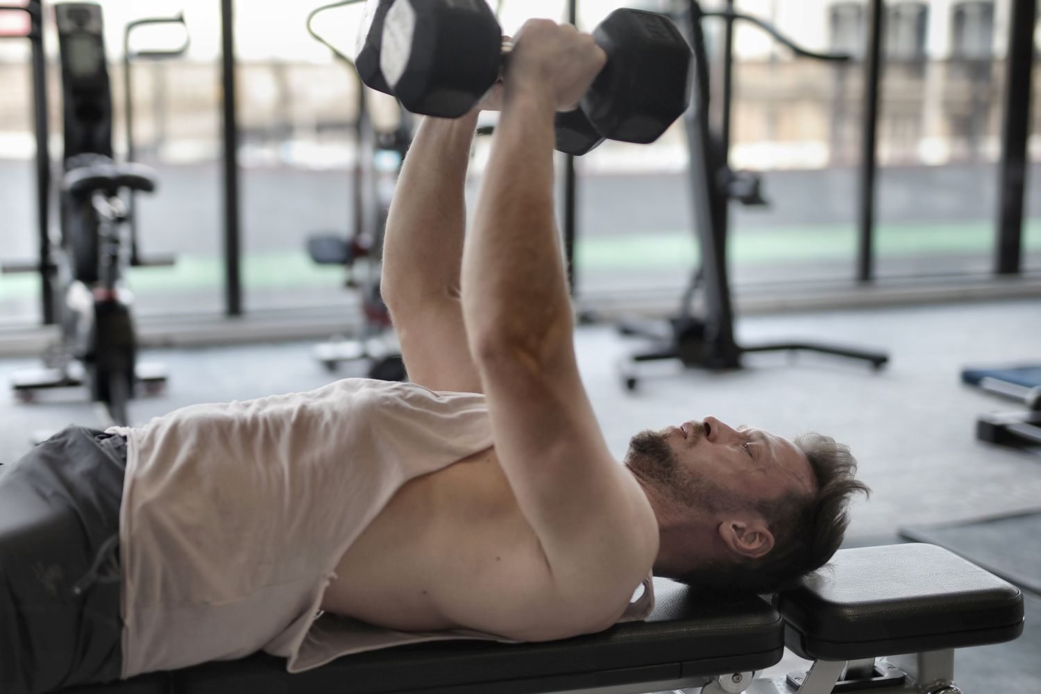Dumbbell chest workout with incline dumbbell press