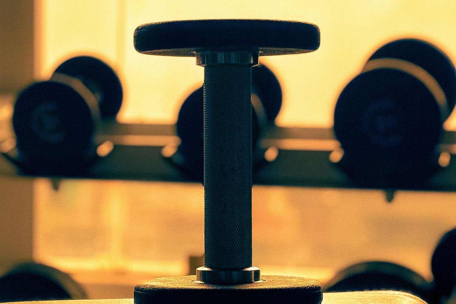 Sunrise gym workout in the early morning