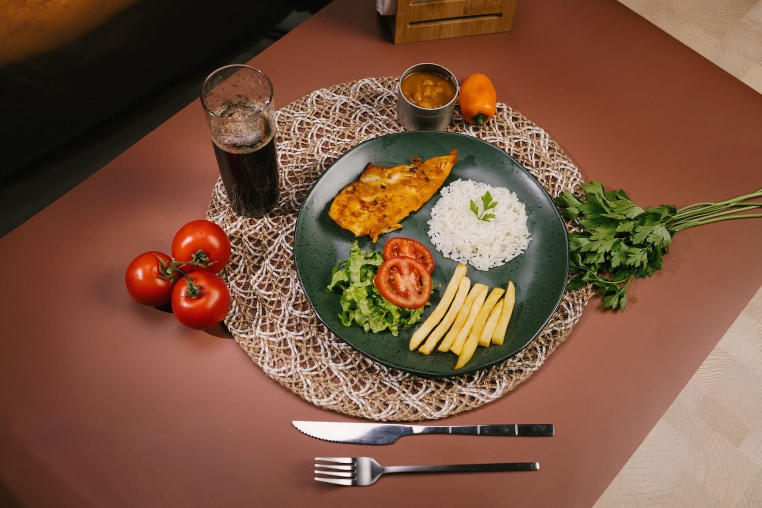 Restaurant menu with grilled and steamed dishes highlighted as healthier choices