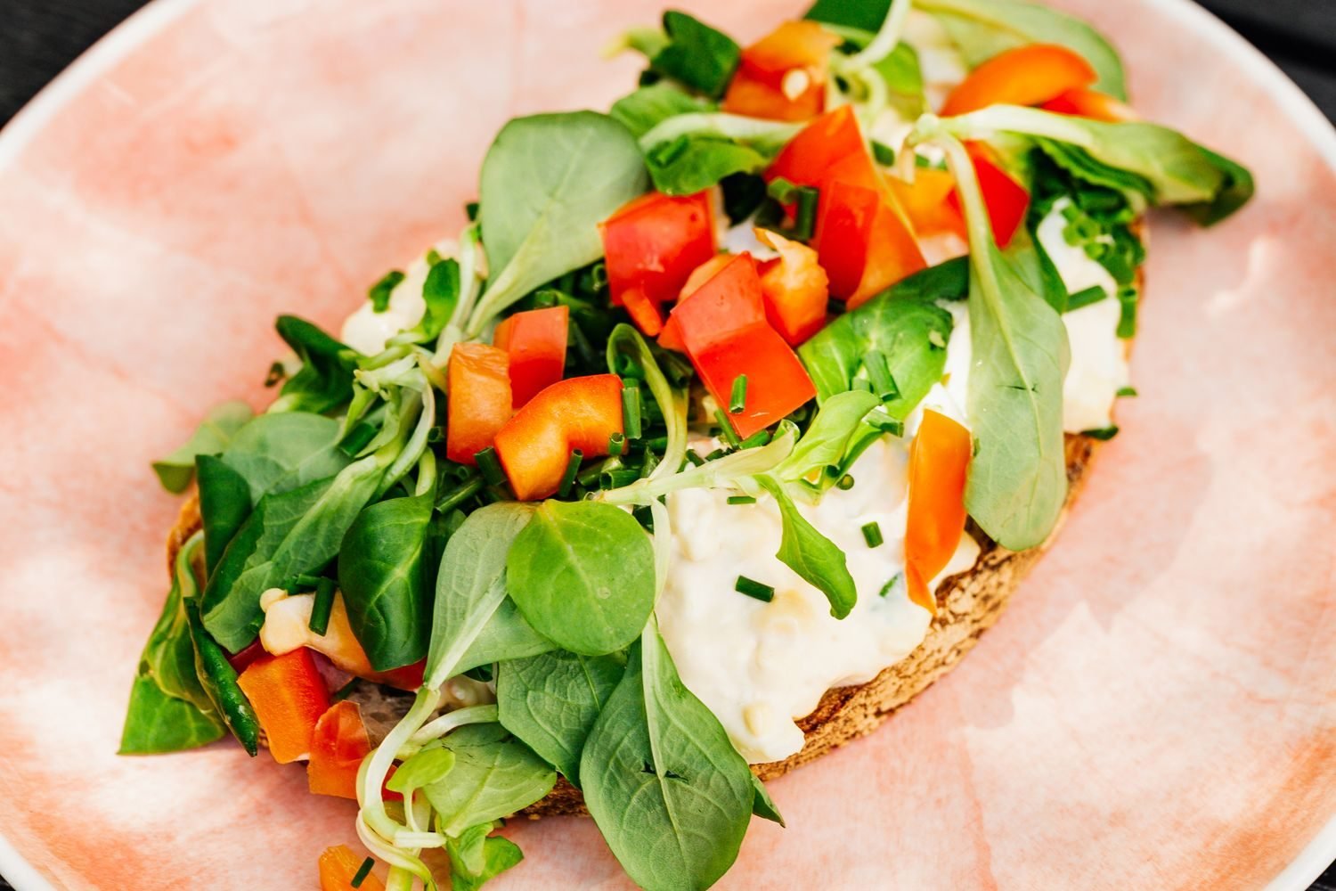 Balanced, colorful plate of food representing gentle nutrition without rigid food rules