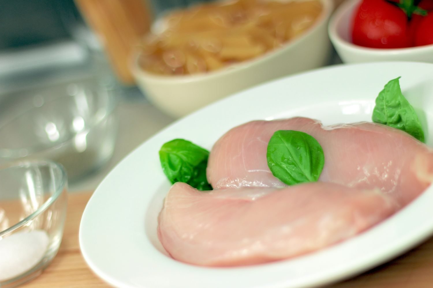Side by side comparison of high sodium processed foods and low sodium fresh food alternatives
