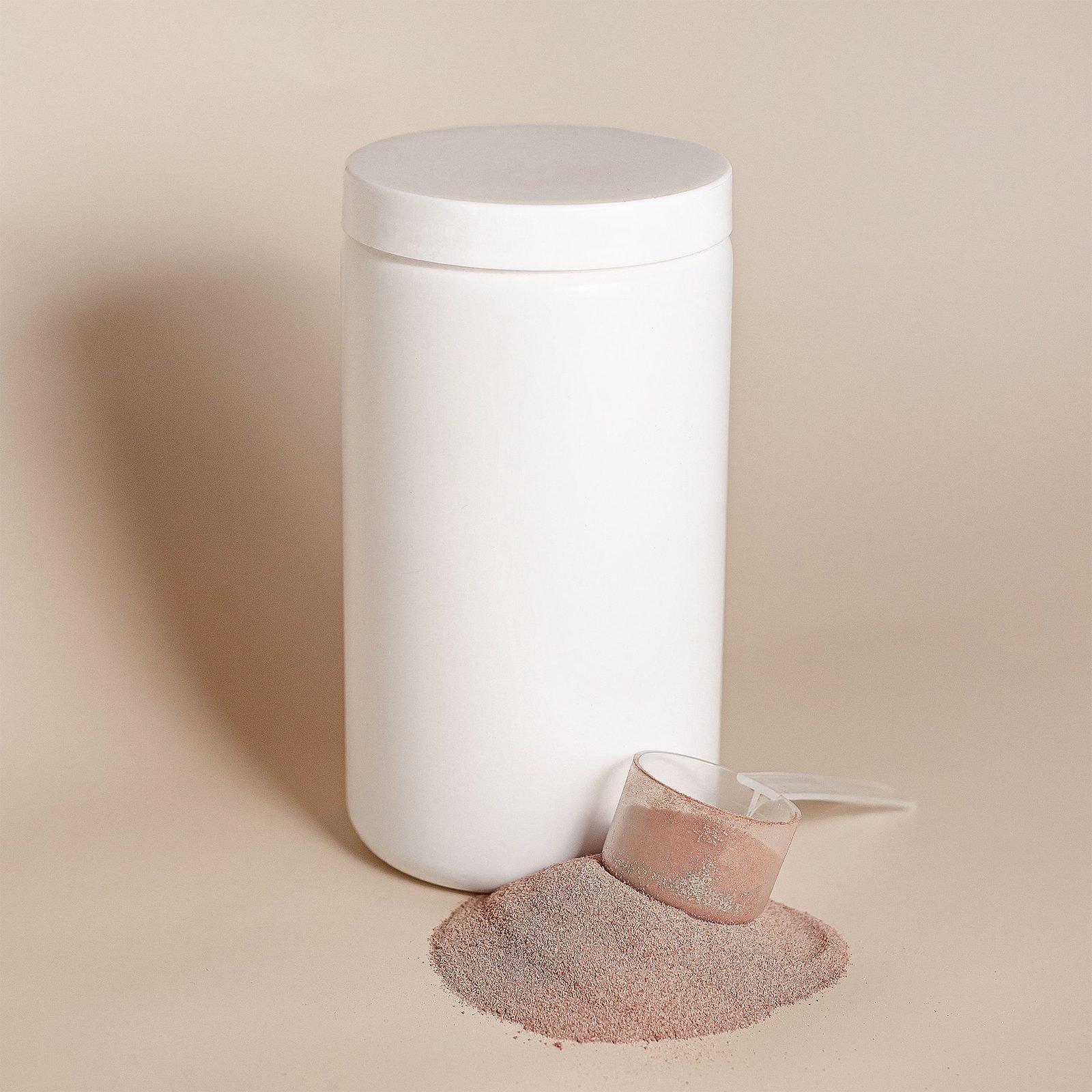Scoop of pre-workout supplement powder