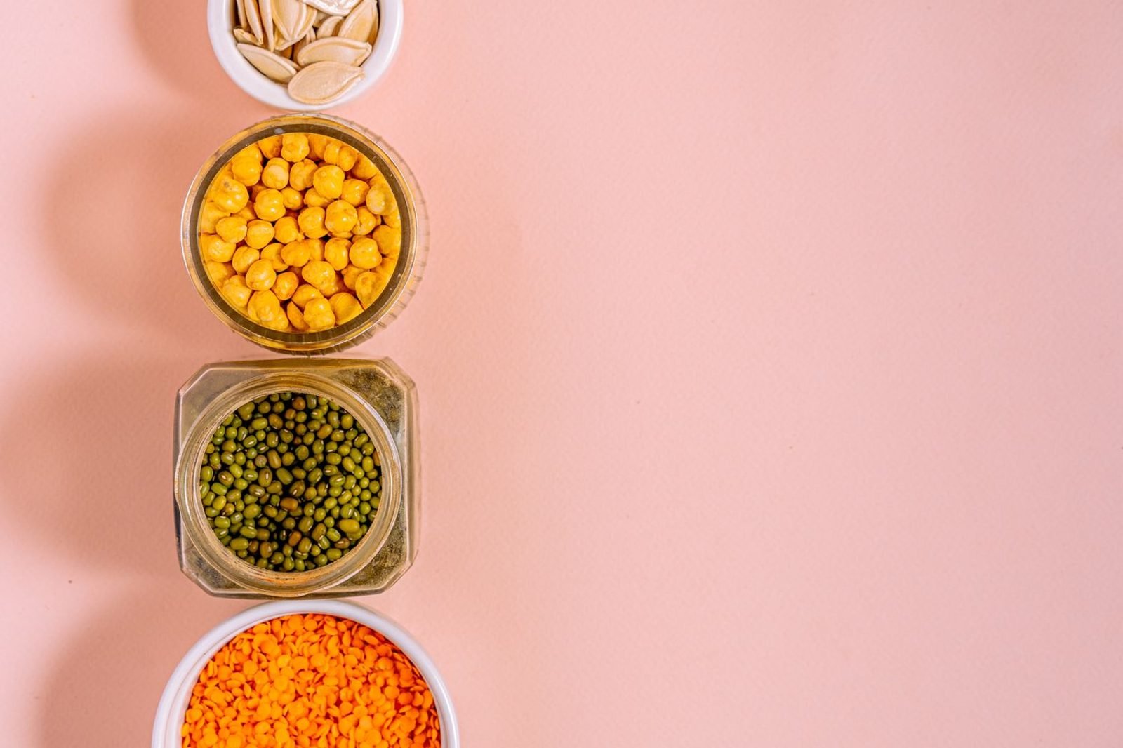 Bowl of cooked dal lentils and chickpeas, vegetarian Indian protein sources