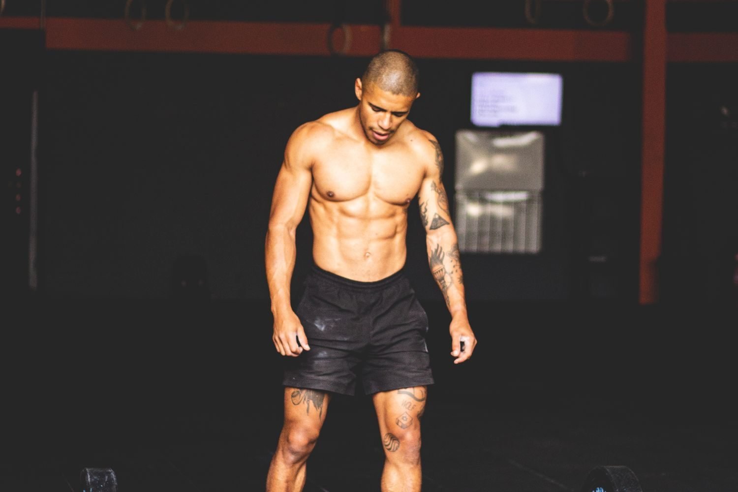 Man in a gym setting during a training session